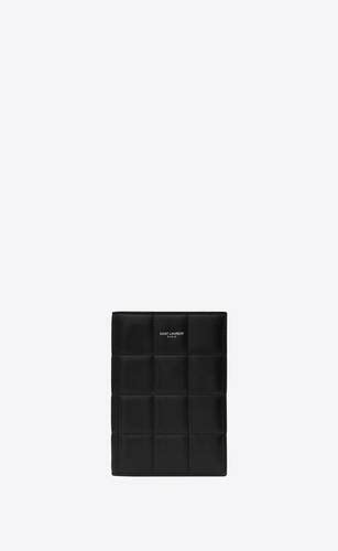 saint laurent paris passport case in smooth leather